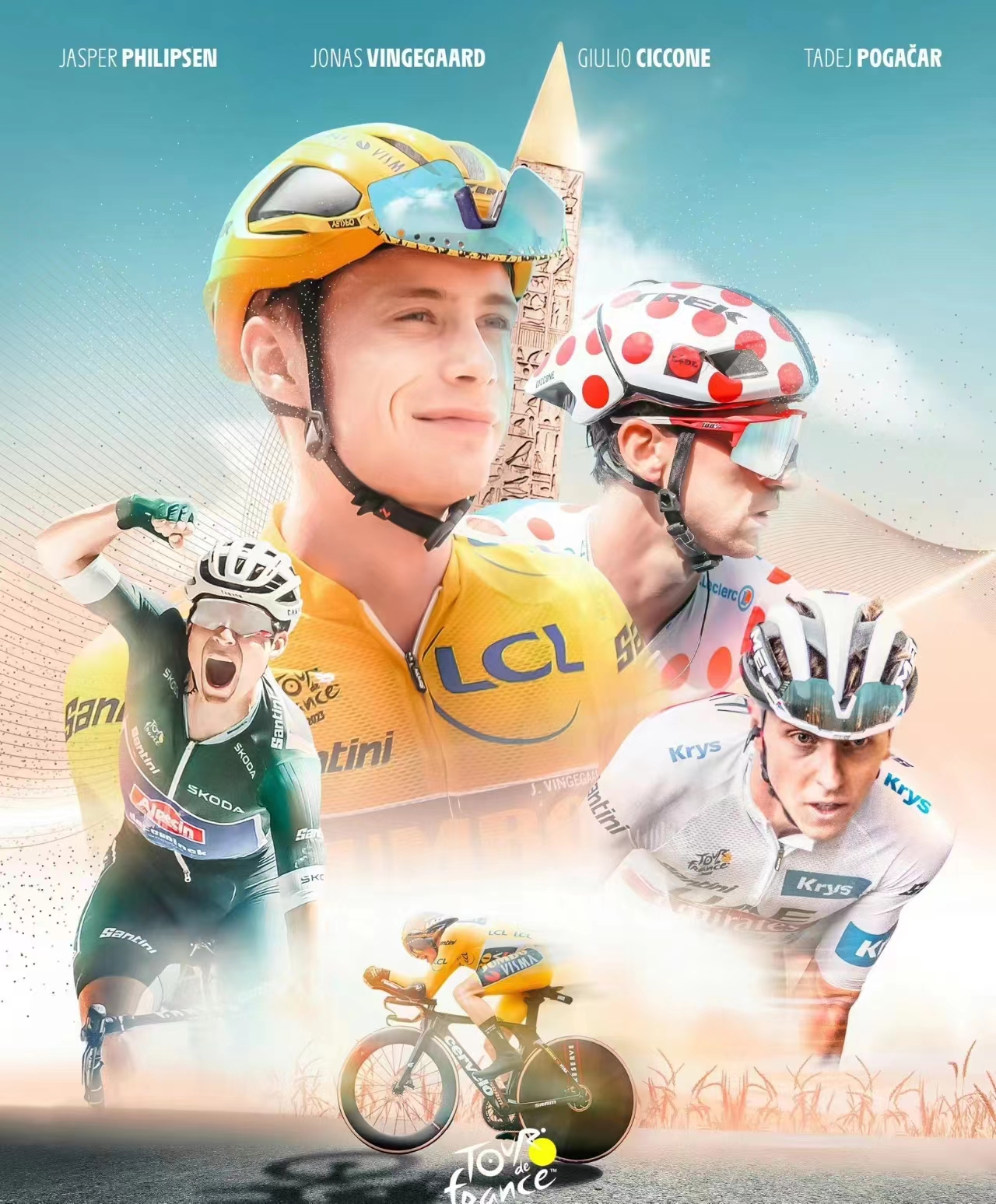 De Tour de France 2023 heeft een perfect gordijn, de glorie van de winnaar, getuige van de geboorte van een held